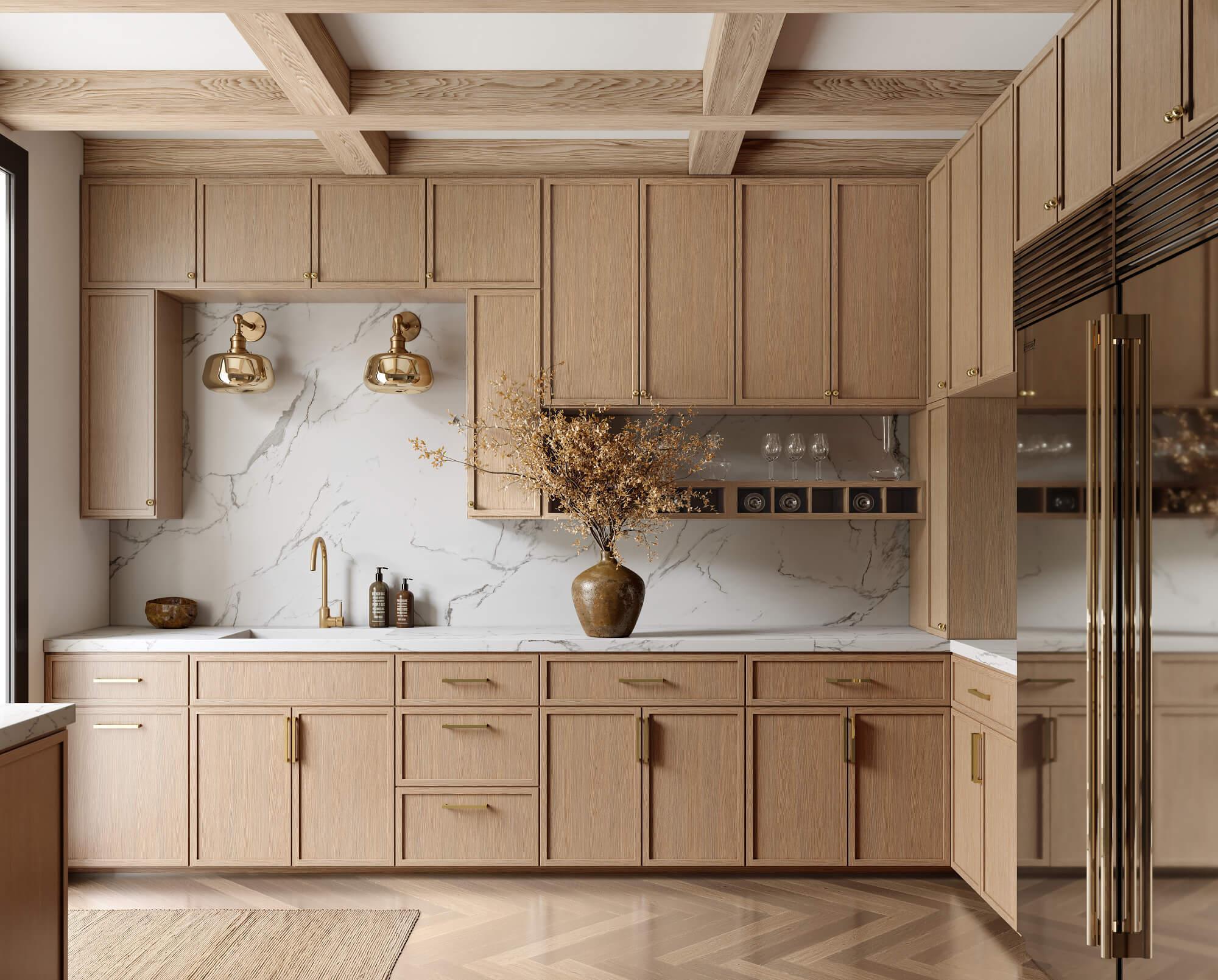 Petit Oak kitchen cabinets