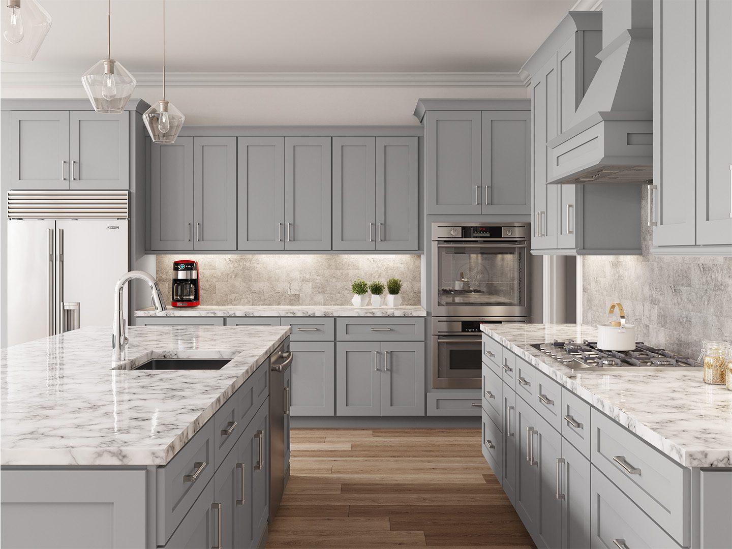 Lait Grey Shaker kitchen cabinets